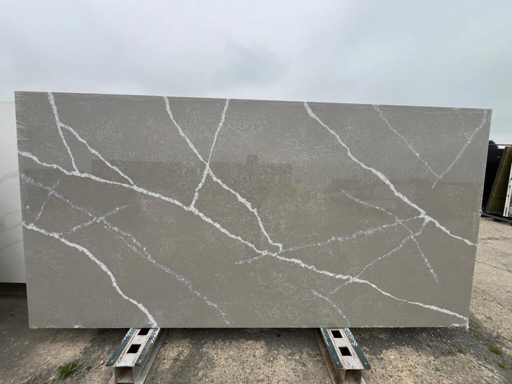 Grey Marquina Quartz Direct Slab 2