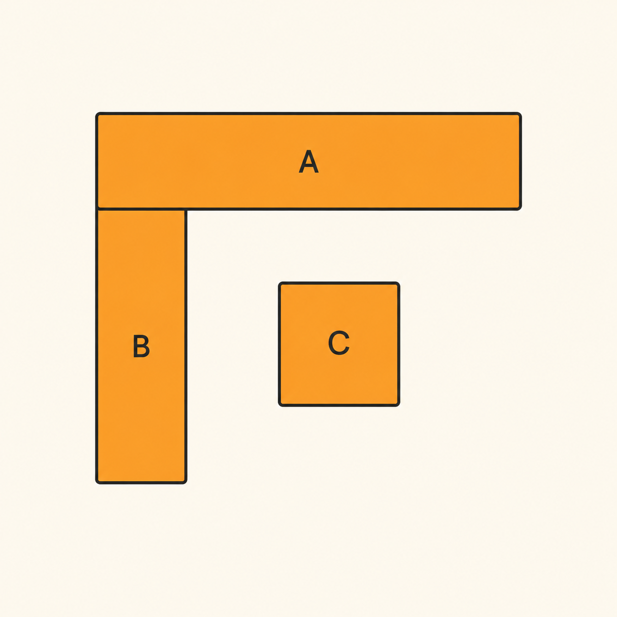 L shape island